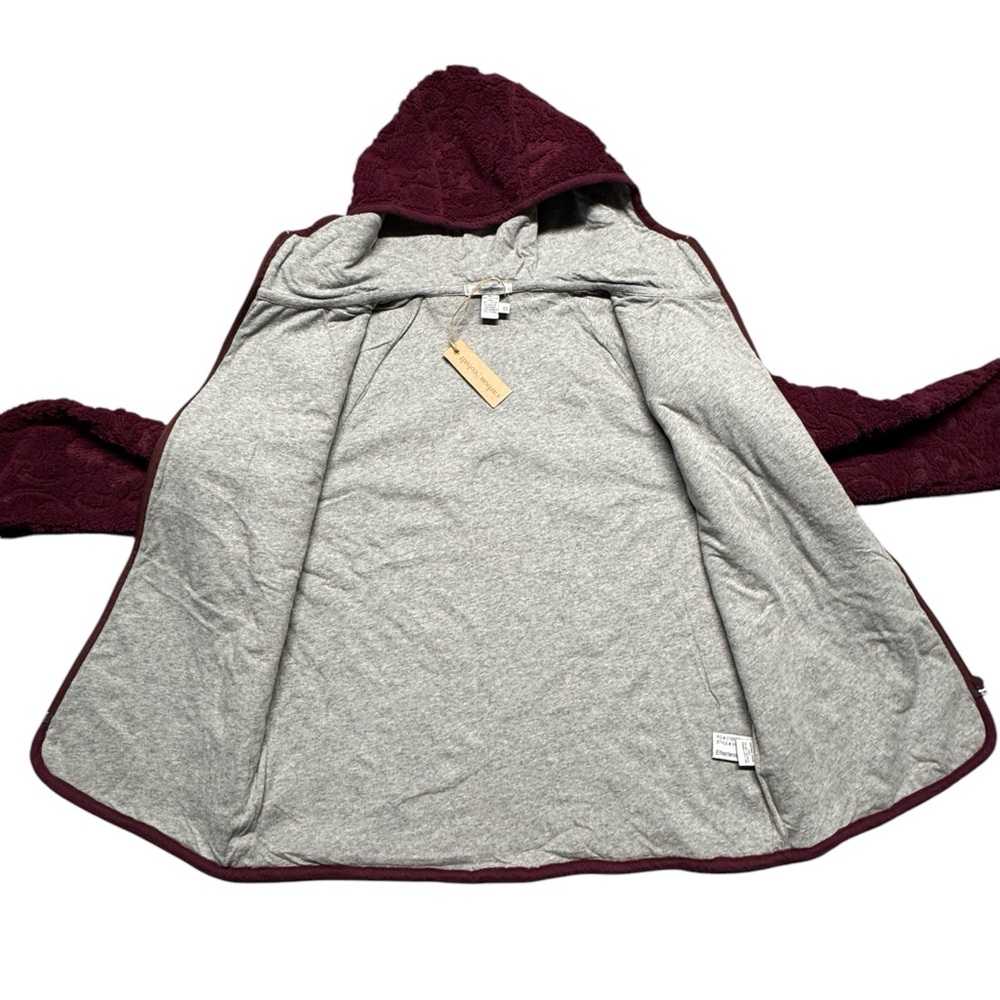 Carbon2Cobalt Wanderlust Fleece Jacket Womens XS Maroon Full Zip Sustainable - Picture 5 of 13